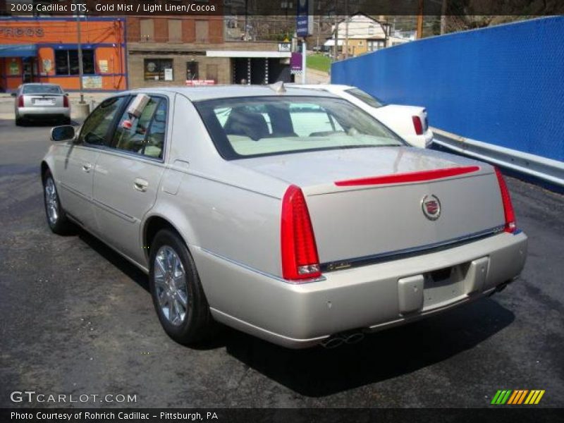 Gold Mist / Light Linen/Cocoa 2009 Cadillac DTS