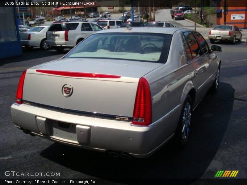 Gold Mist / Light Linen/Cocoa 2009 Cadillac DTS