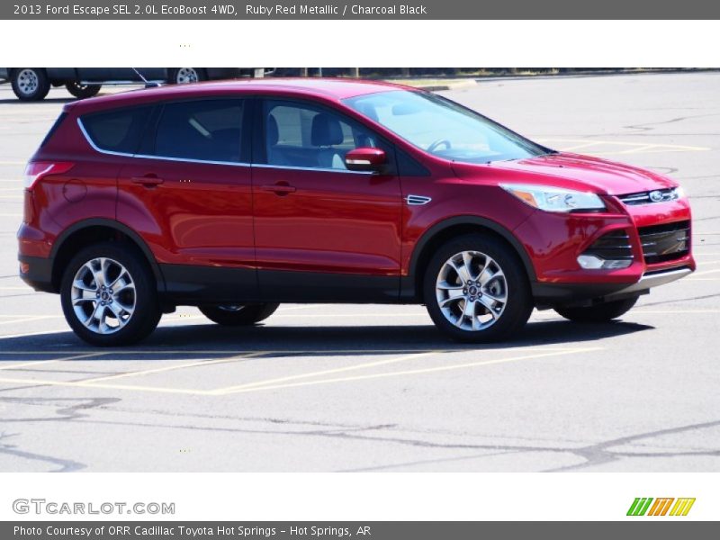 Ruby Red Metallic / Charcoal Black 2013 Ford Escape SEL 2.0L EcoBoost 4WD