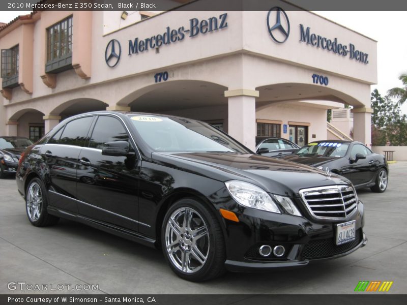 Black / Black 2010 Mercedes-Benz E 350 Sedan