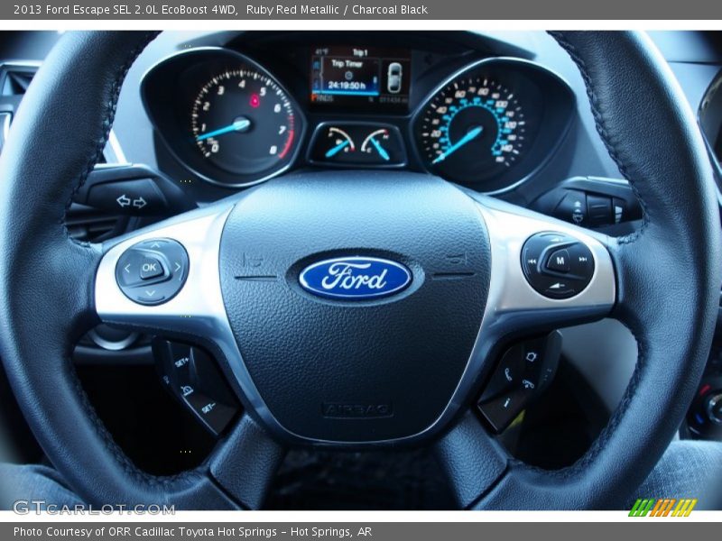 Ruby Red Metallic / Charcoal Black 2013 Ford Escape SEL 2.0L EcoBoost 4WD