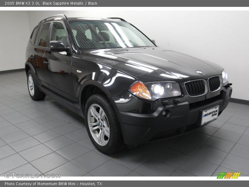 Black Sapphire Metallic / Black 2005 BMW X3 3.0i