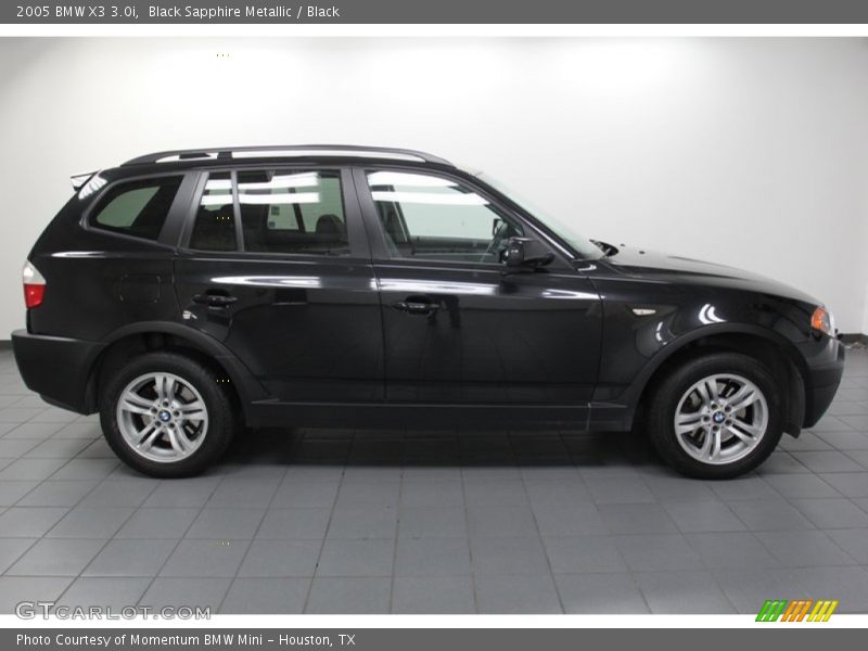 Black Sapphire Metallic / Black 2005 BMW X3 3.0i