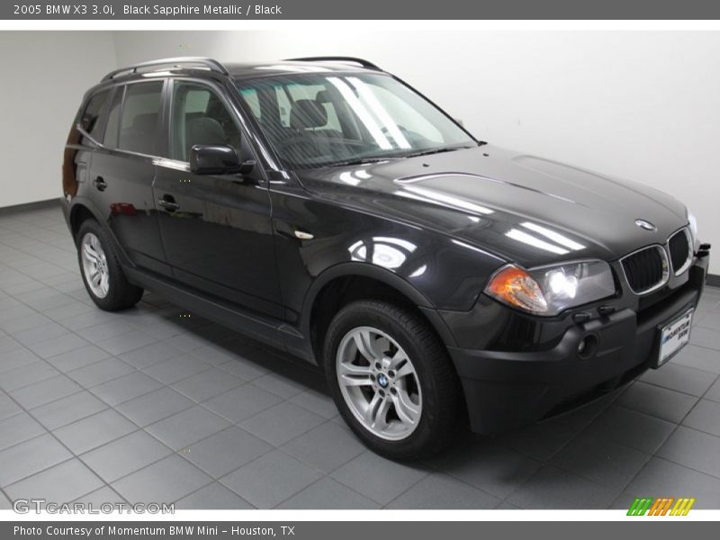 Black Sapphire Metallic / Black 2005 BMW X3 3.0i