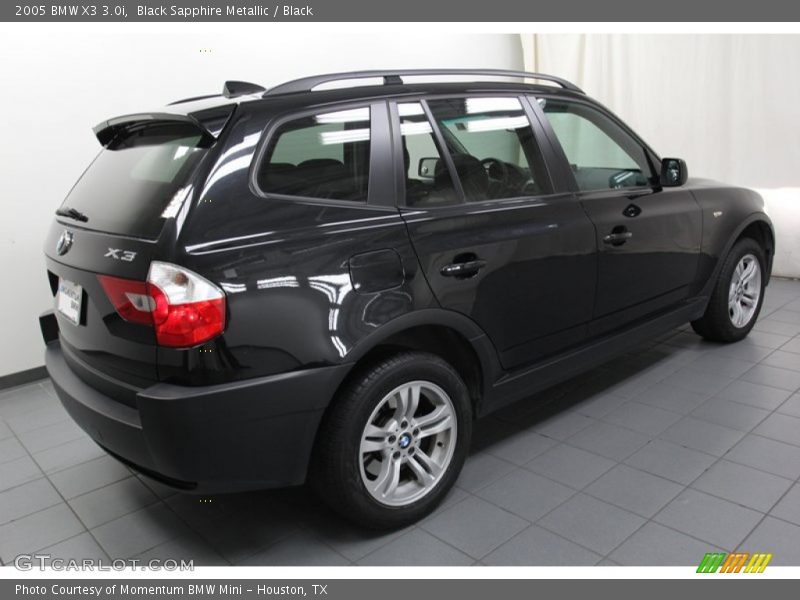 Black Sapphire Metallic / Black 2005 BMW X3 3.0i