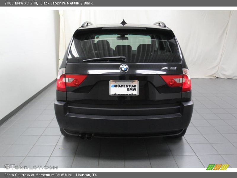 Black Sapphire Metallic / Black 2005 BMW X3 3.0i