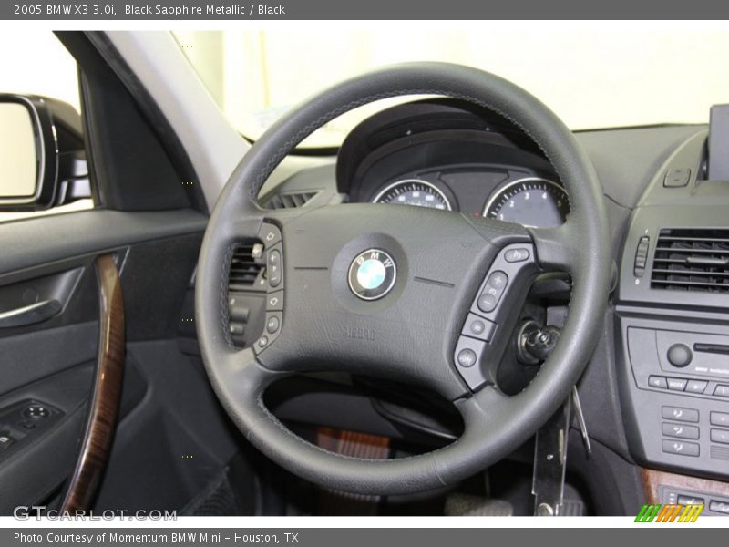 Black Sapphire Metallic / Black 2005 BMW X3 3.0i