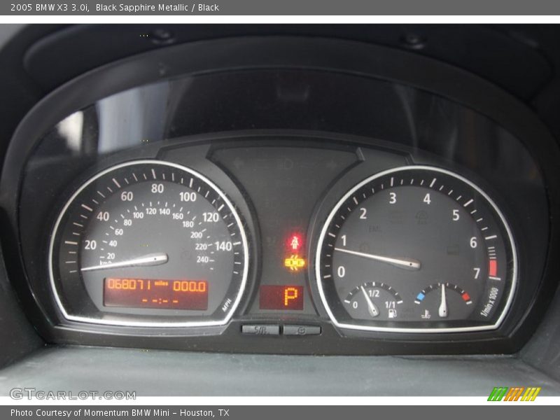 Black Sapphire Metallic / Black 2005 BMW X3 3.0i