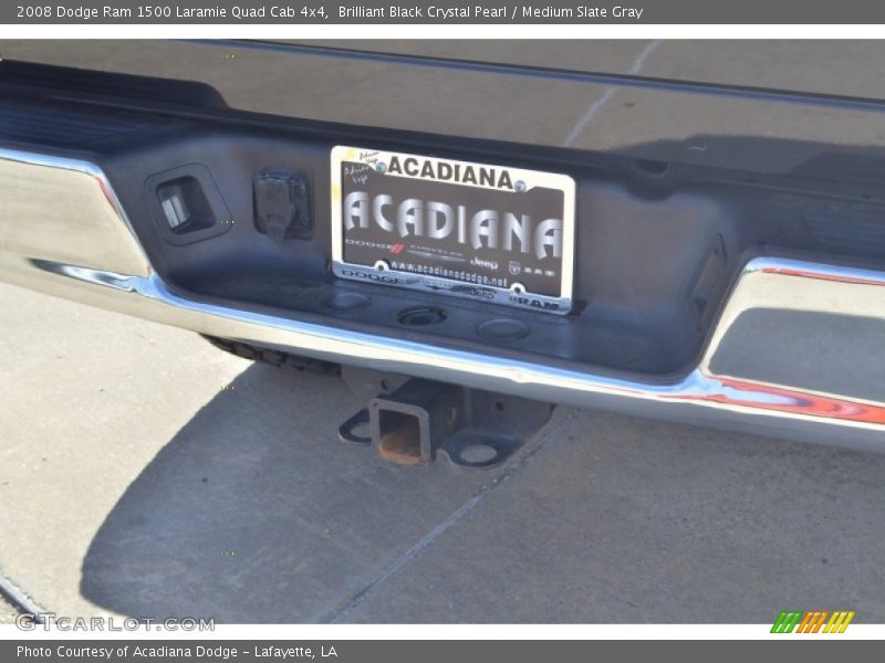 Brilliant Black Crystal Pearl / Medium Slate Gray 2008 Dodge Ram 1500 Laramie Quad Cab 4x4