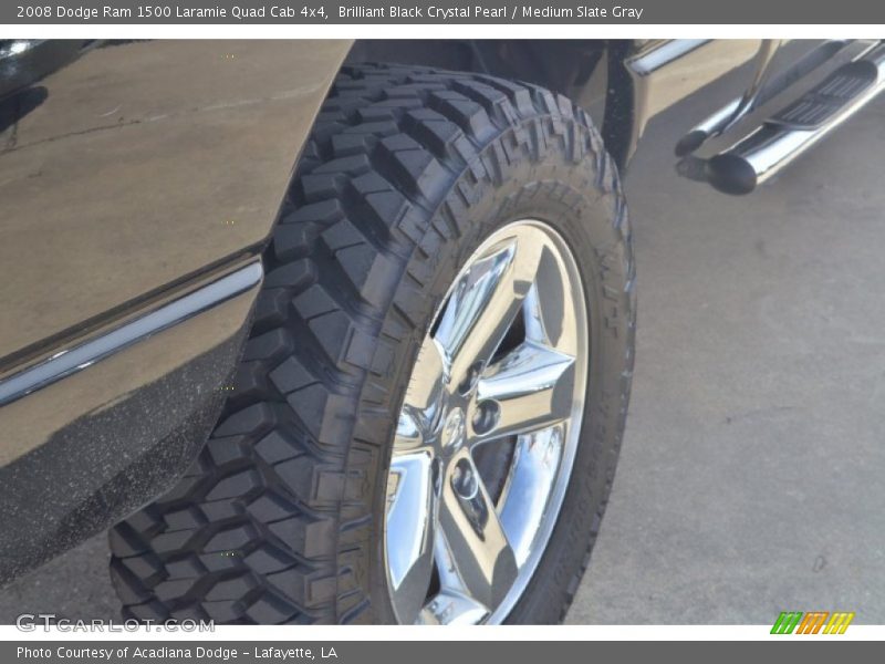 Brilliant Black Crystal Pearl / Medium Slate Gray 2008 Dodge Ram 1500 Laramie Quad Cab 4x4