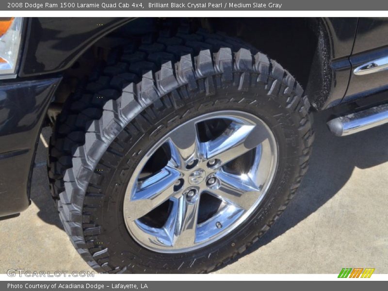 Brilliant Black Crystal Pearl / Medium Slate Gray 2008 Dodge Ram 1500 Laramie Quad Cab 4x4