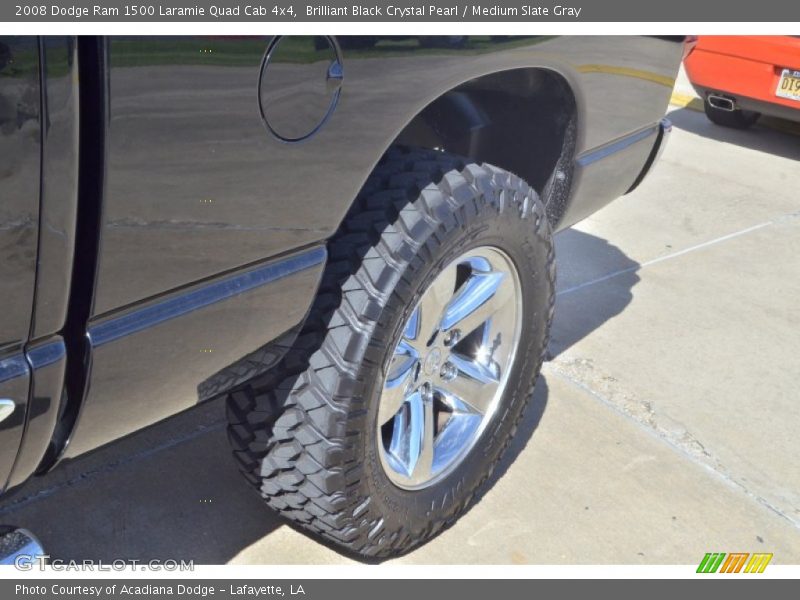 Brilliant Black Crystal Pearl / Medium Slate Gray 2008 Dodge Ram 1500 Laramie Quad Cab 4x4