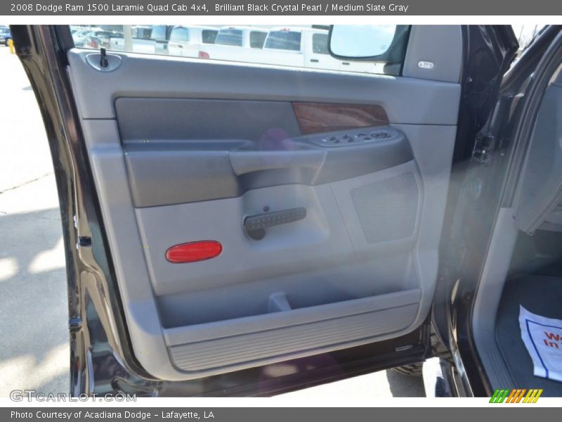 Brilliant Black Crystal Pearl / Medium Slate Gray 2008 Dodge Ram 1500 Laramie Quad Cab 4x4