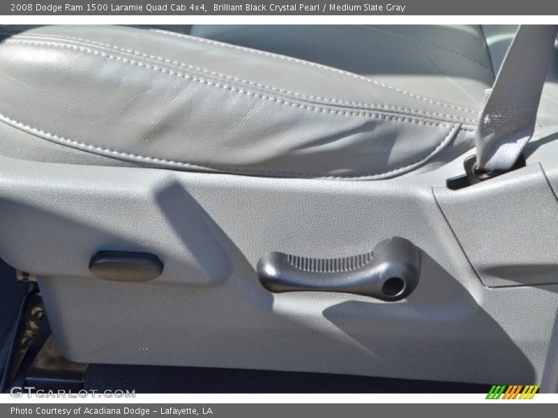 Brilliant Black Crystal Pearl / Medium Slate Gray 2008 Dodge Ram 1500 Laramie Quad Cab 4x4