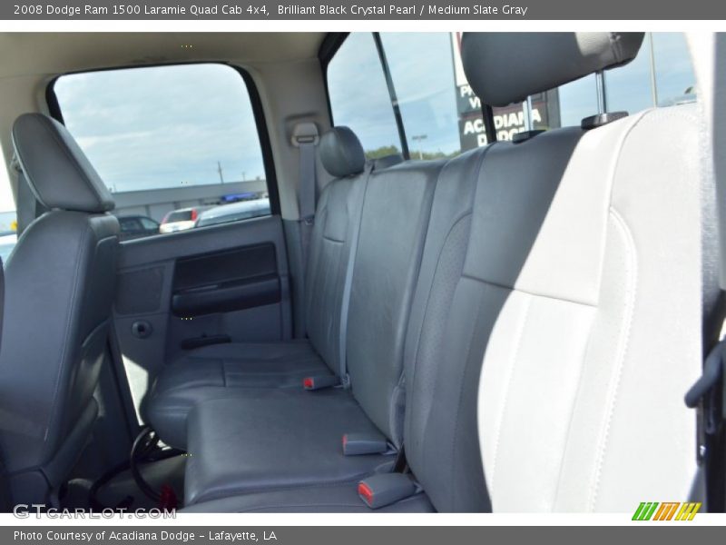 Brilliant Black Crystal Pearl / Medium Slate Gray 2008 Dodge Ram 1500 Laramie Quad Cab 4x4
