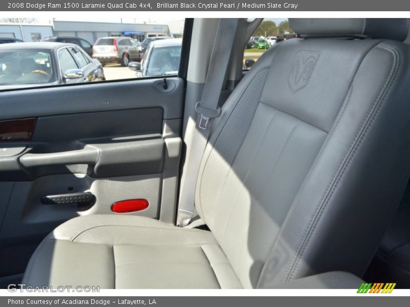 Brilliant Black Crystal Pearl / Medium Slate Gray 2008 Dodge Ram 1500 Laramie Quad Cab 4x4