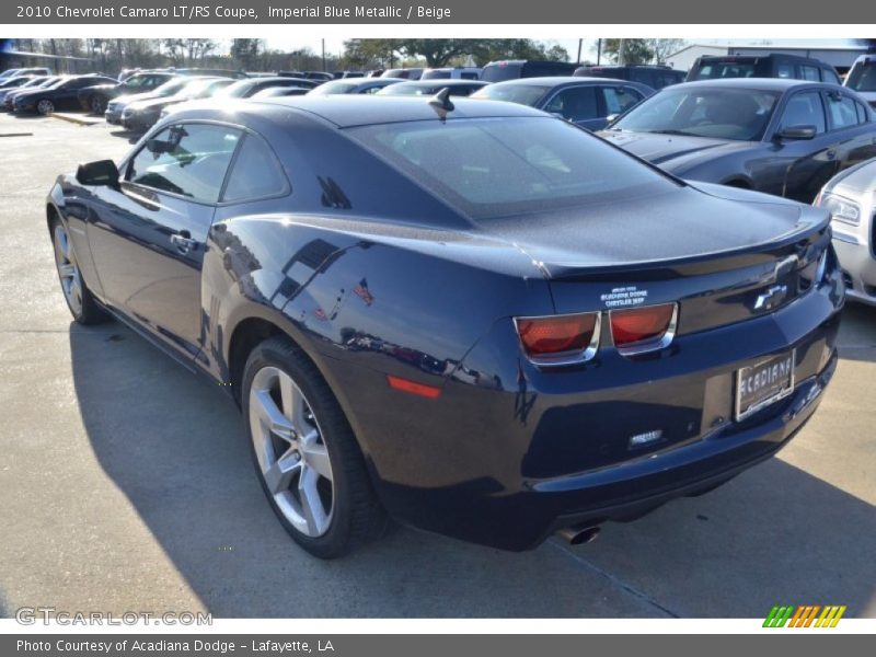 Imperial Blue Metallic / Beige 2010 Chevrolet Camaro LT/RS Coupe