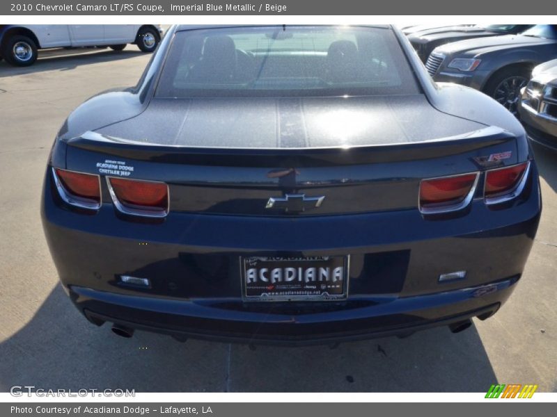Imperial Blue Metallic / Beige 2010 Chevrolet Camaro LT/RS Coupe