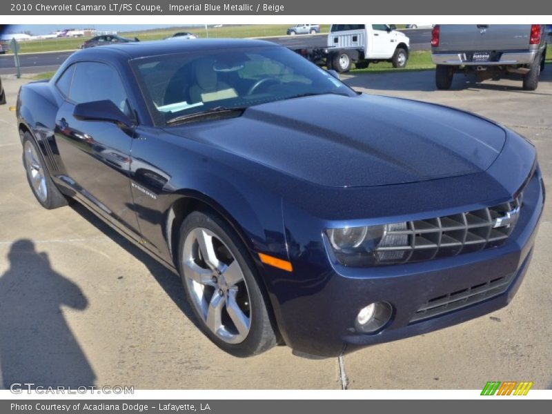 Imperial Blue Metallic / Beige 2010 Chevrolet Camaro LT/RS Coupe