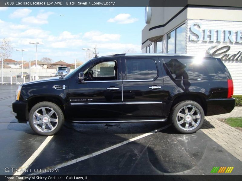 Black Raven / Ebony/Ebony 2009 Cadillac Escalade ESV AWD