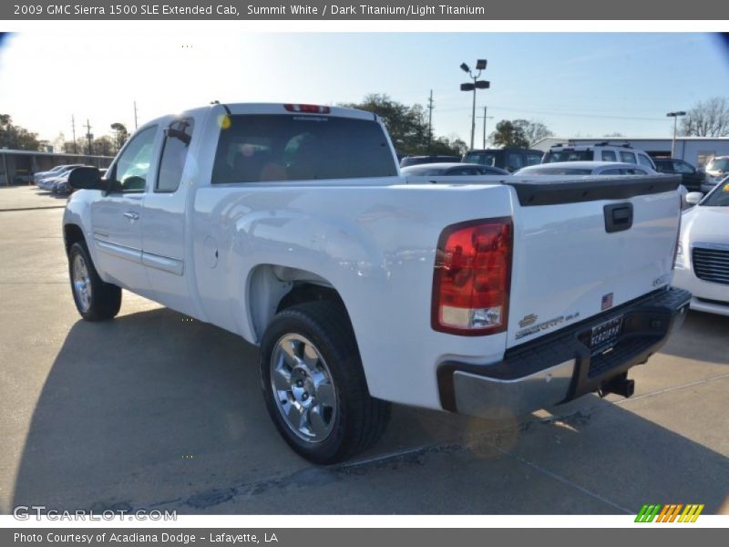 Summit White / Dark Titanium/Light Titanium 2009 GMC Sierra 1500 SLE Extended Cab