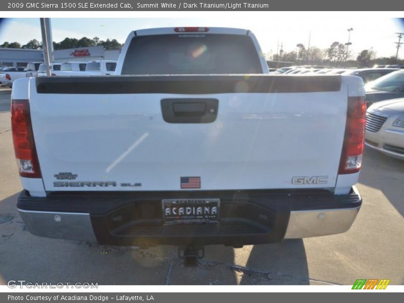 Summit White / Dark Titanium/Light Titanium 2009 GMC Sierra 1500 SLE Extended Cab