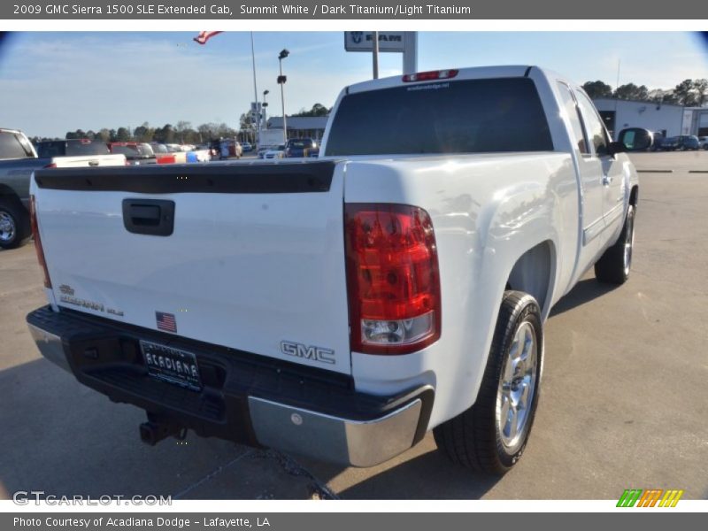 Summit White / Dark Titanium/Light Titanium 2009 GMC Sierra 1500 SLE Extended Cab