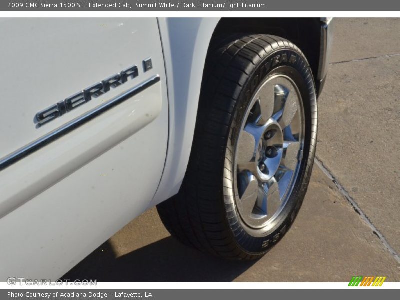 Summit White / Dark Titanium/Light Titanium 2009 GMC Sierra 1500 SLE Extended Cab