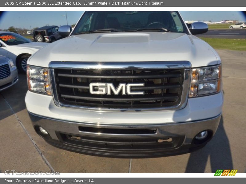 Summit White / Dark Titanium/Light Titanium 2009 GMC Sierra 1500 SLE Extended Cab