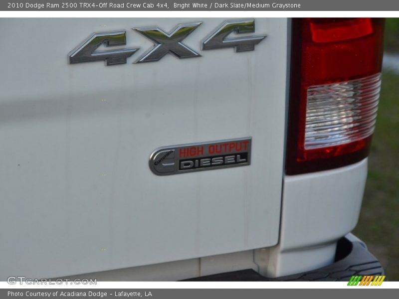 Bright White / Dark Slate/Medium Graystone 2010 Dodge Ram 2500 TRX4-Off Road Crew Cab 4x4