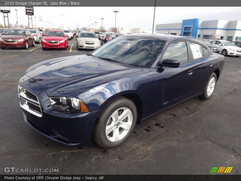 Jazz Blue / Black 2013 Dodge Charger SE