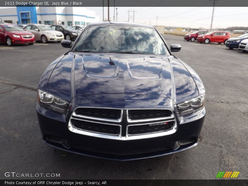 Jazz Blue / Black 2013 Dodge Charger SE