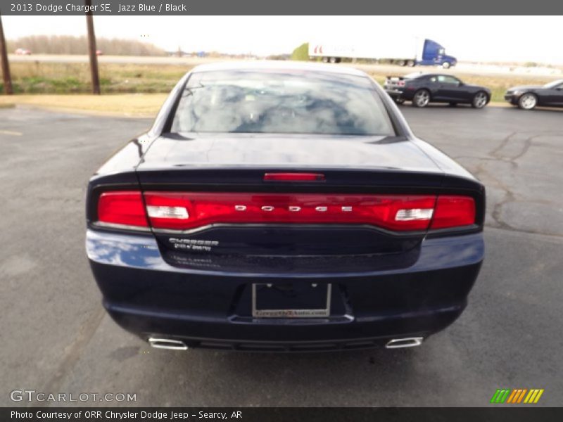 Jazz Blue / Black 2013 Dodge Charger SE