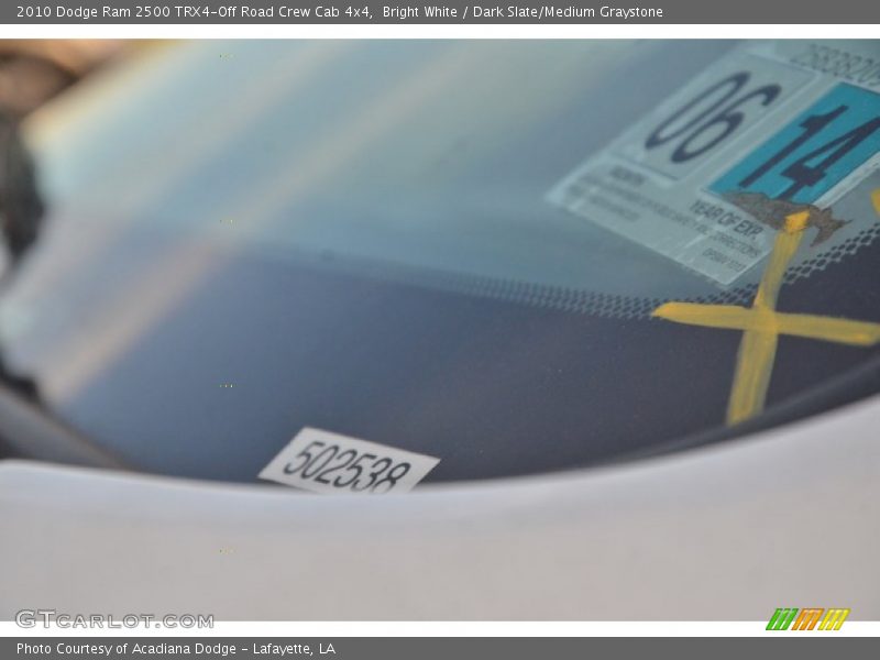 Bright White / Dark Slate/Medium Graystone 2010 Dodge Ram 2500 TRX4-Off Road Crew Cab 4x4