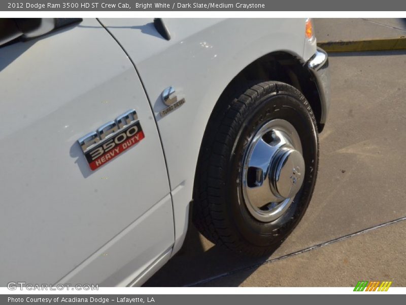 Bright White / Dark Slate/Medium Graystone 2012 Dodge Ram 3500 HD ST Crew Cab