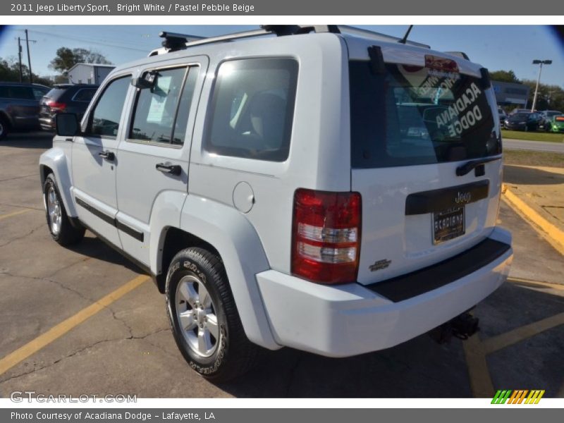 Bright White / Pastel Pebble Beige 2011 Jeep Liberty Sport