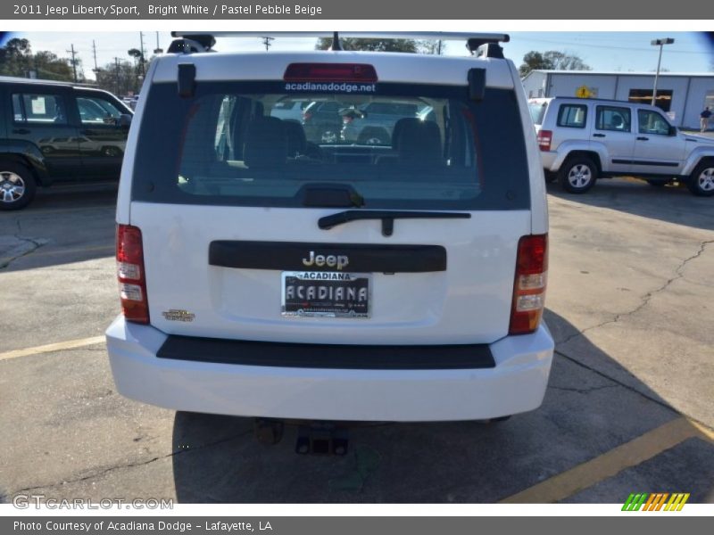 Bright White / Pastel Pebble Beige 2011 Jeep Liberty Sport