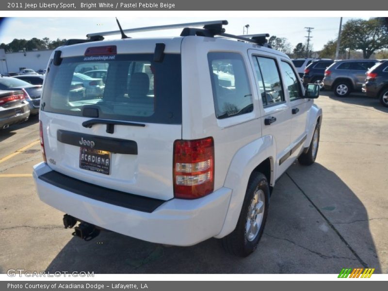Bright White / Pastel Pebble Beige 2011 Jeep Liberty Sport