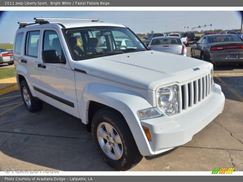 Bright White / Pastel Pebble Beige 2011 Jeep Liberty Sport