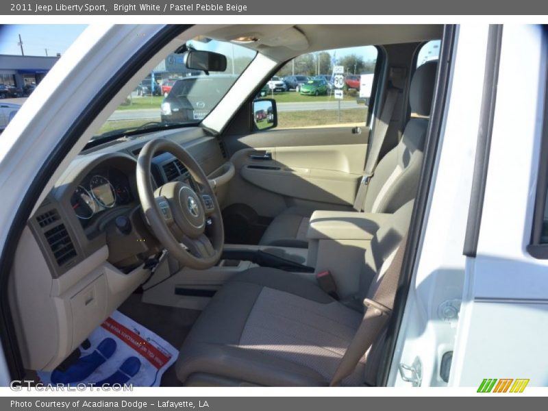 Bright White / Pastel Pebble Beige 2011 Jeep Liberty Sport