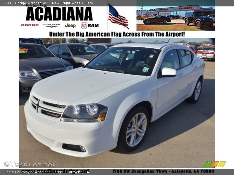New Bright White / Black 2013 Dodge Avenger SXT