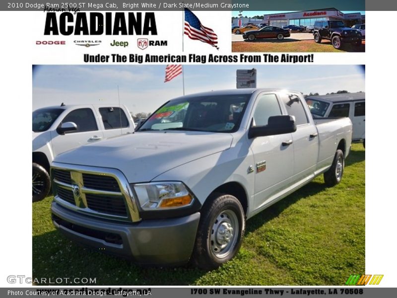 Bright White / Dark Slate/Medium Graystone 2010 Dodge Ram 2500 ST Mega Cab