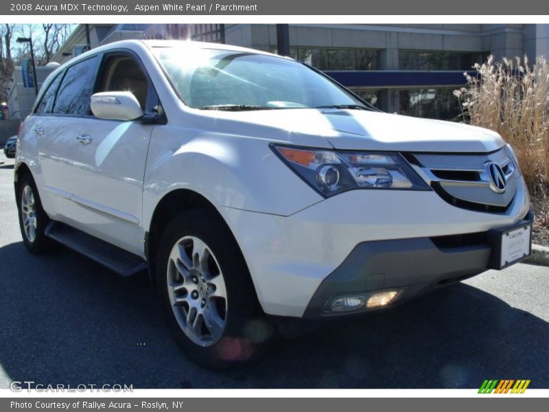 Aspen White Pearl / Parchment 2008 Acura MDX Technology