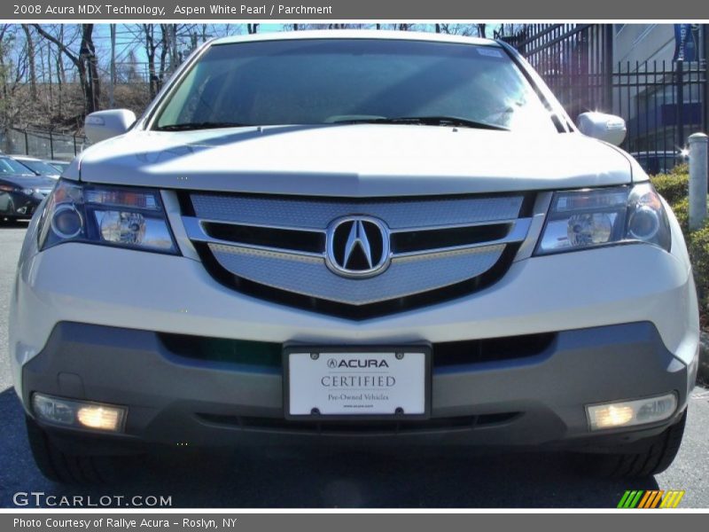 Aspen White Pearl / Parchment 2008 Acura MDX Technology