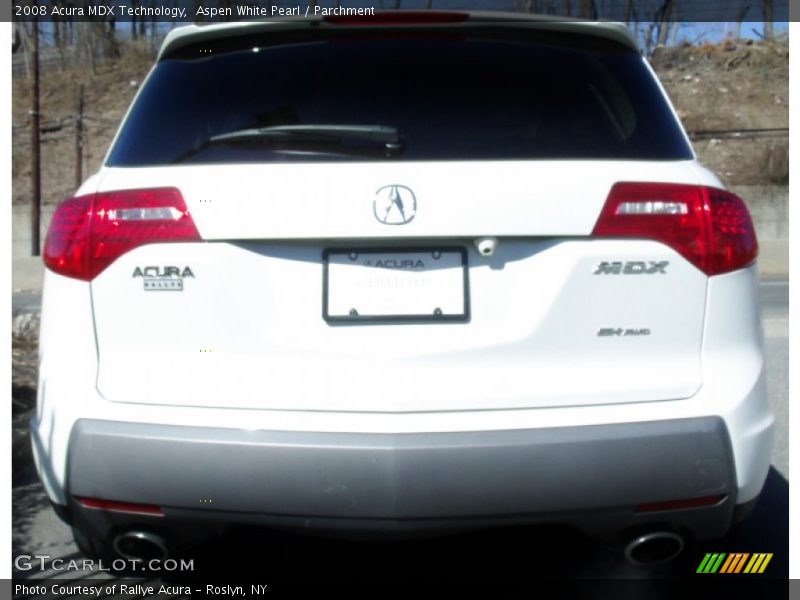Aspen White Pearl / Parchment 2008 Acura MDX Technology