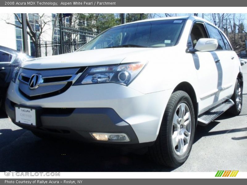 Aspen White Pearl / Parchment 2008 Acura MDX Technology