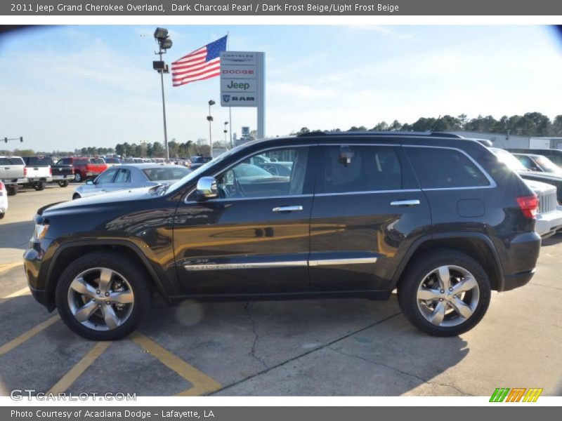 Dark Charcoal Pearl / Dark Frost Beige/Light Frost Beige 2011 Jeep Grand Cherokee Overland