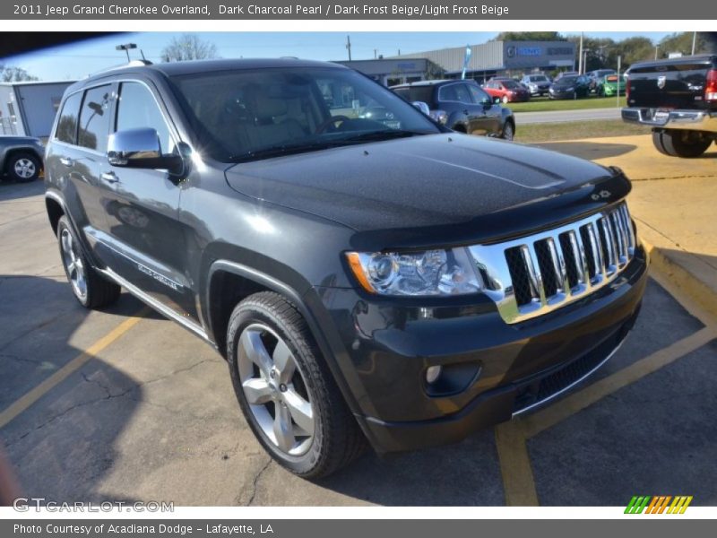 Dark Charcoal Pearl / Dark Frost Beige/Light Frost Beige 2011 Jeep Grand Cherokee Overland