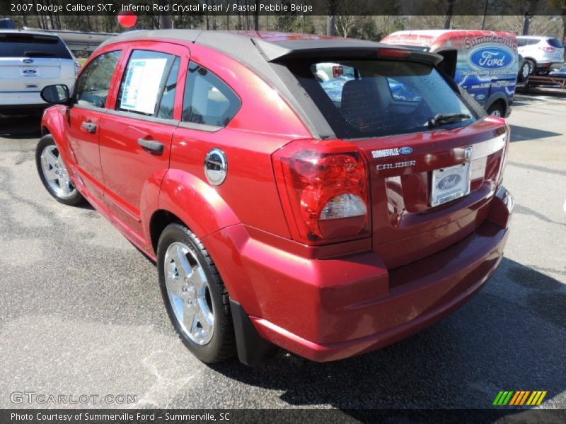 Inferno Red Crystal Pearl / Pastel Pebble Beige 2007 Dodge Caliber SXT