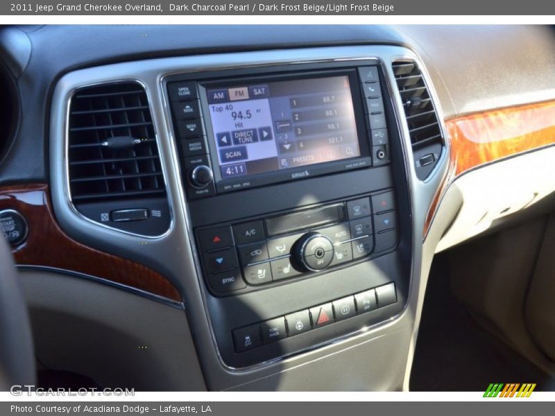 Dark Charcoal Pearl / Dark Frost Beige/Light Frost Beige 2011 Jeep Grand Cherokee Overland